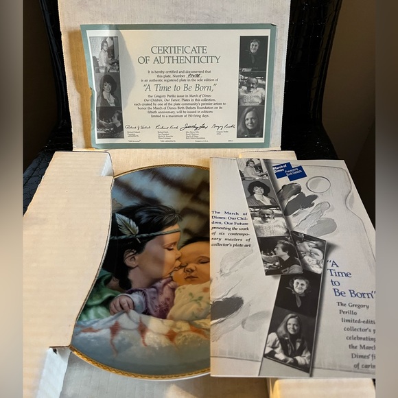 “A Time To Be Born” March of Dimes: Our Children, Our Future Collectors Plate - Picture 3 of 3